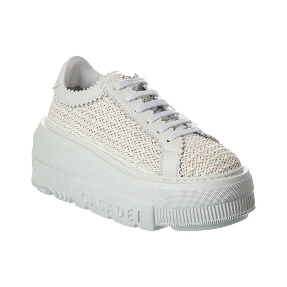 Casadei Off Road Hanoi Leather Sneaker, White